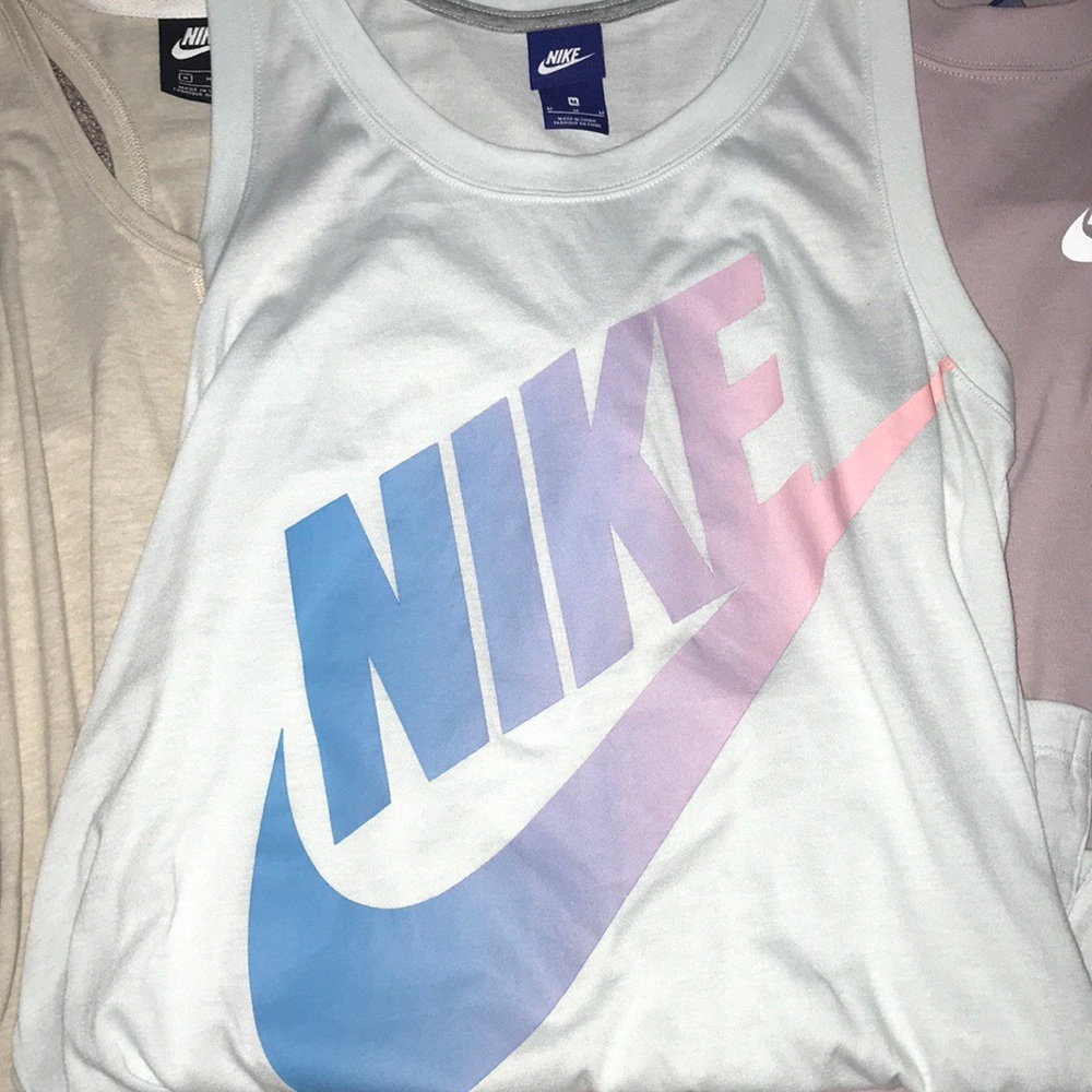 NWOT Nike pastel blue tank!!